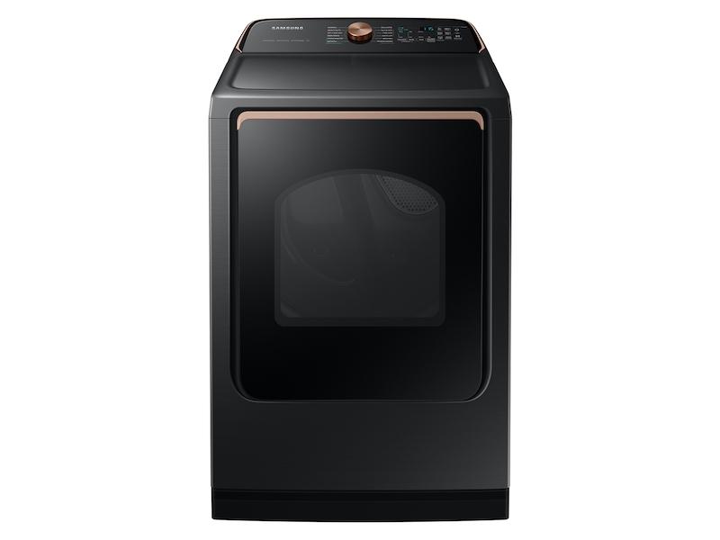 Samsung 7.4 cu. ft. Smart Gas Dryer with Pet Care Dry and Steam Sanitize  in Brushed Black