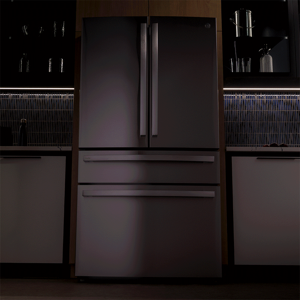 PJE23BYWFS GE Profile™ ENERGY STAR® 23.2 Cu. Ft. Smart Counter-Depth Fingerprint Resistant 4-Door French-Door Refrigerator
