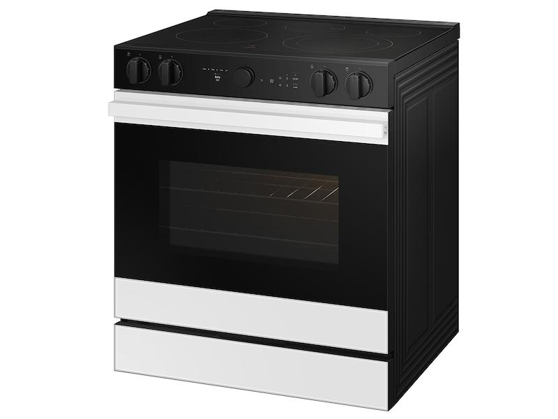 Samsung NSE6DB850012 Bespoke 6.3 cu. ft. Smart Slide-In Electric Range with Air Sous Vide & Air Fry in White Glass