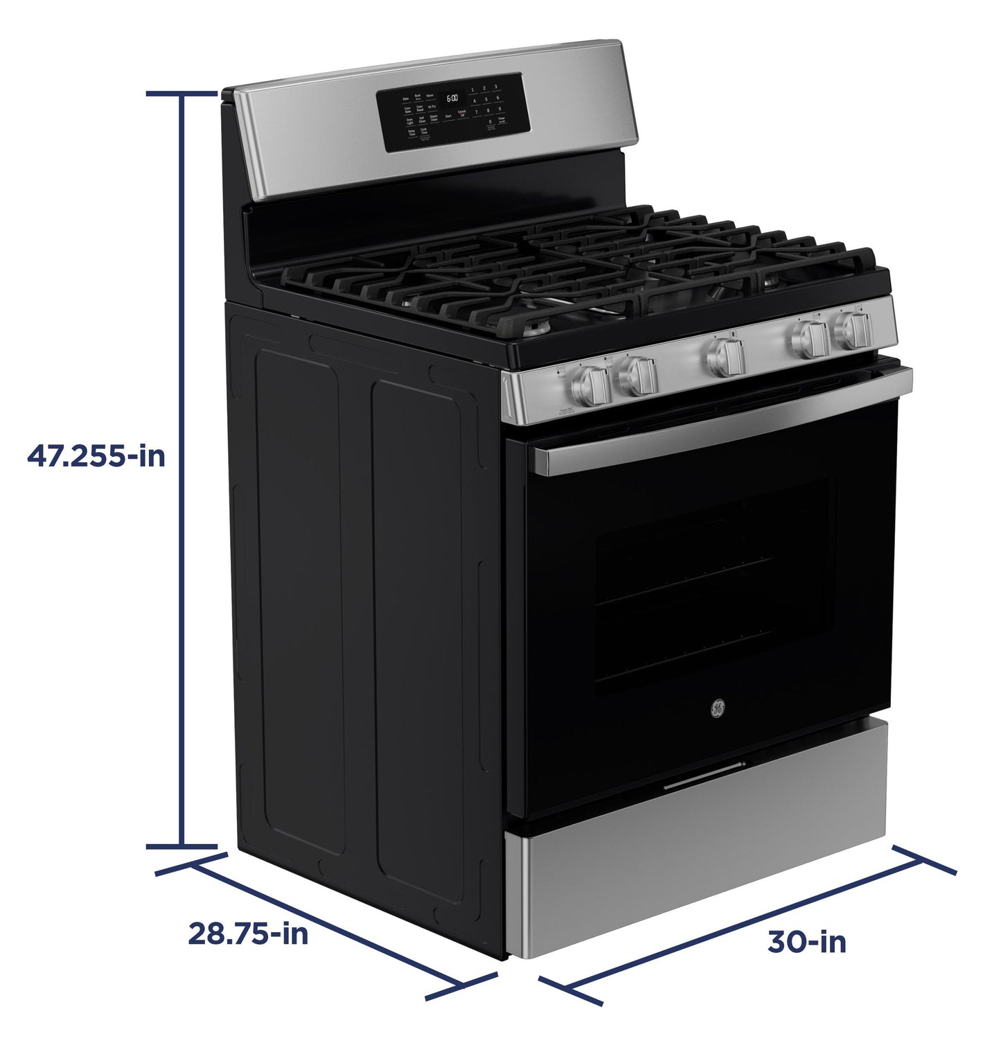 JGB670SZSS GE® 30" Free-Standing Gas Convection Range with No Preheat Air Fry