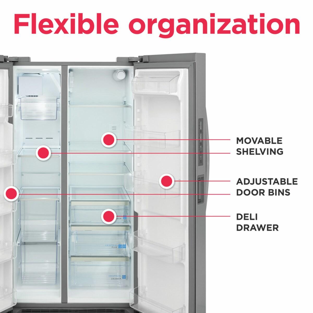 Frigidaire GRSN2620AF 26 Cu. Ft. 36" Standard Depth Side by Side Refrigerator