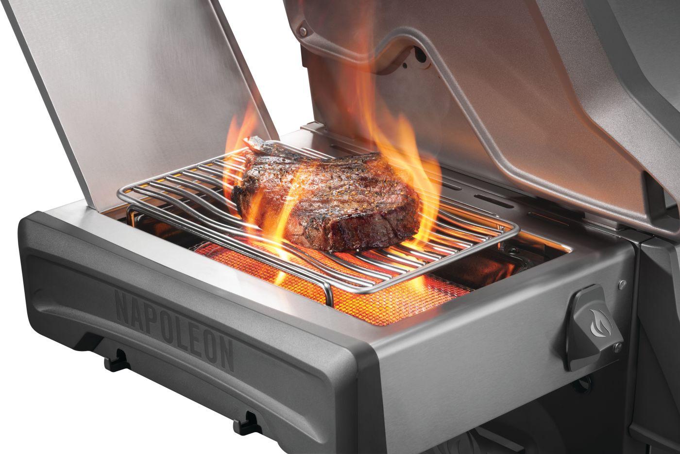 Napoleon Bbq RP625SIBNSS2 Rogue PRO 625 SIB with Infrared Side Burner , Natural Gas, Stainless Steel