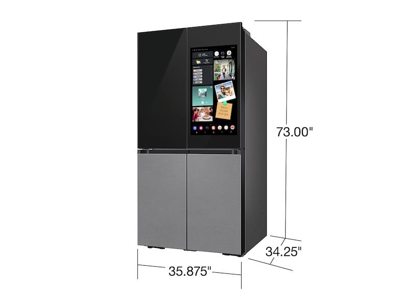 Samsung RF29CB9900QK Bespoke 4-Door Flex™ Refrigerator (29 cu. ft.) with Family Hub™+ in Charcoal Glass Top and Stainless Steel Bottom Panels