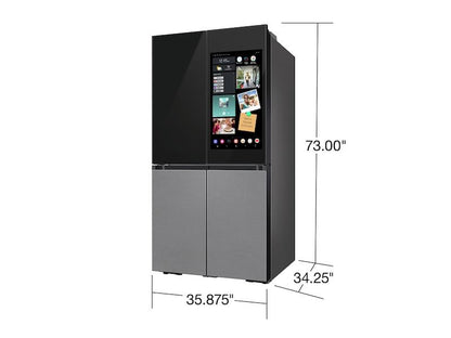 Samsung RF29CB9900QK Bespoke 4-Door Flex™ Refrigerator (29 cu. ft.) with Family Hub™+ in Charcoal Glass Top and Stainless Steel Bottom Panels