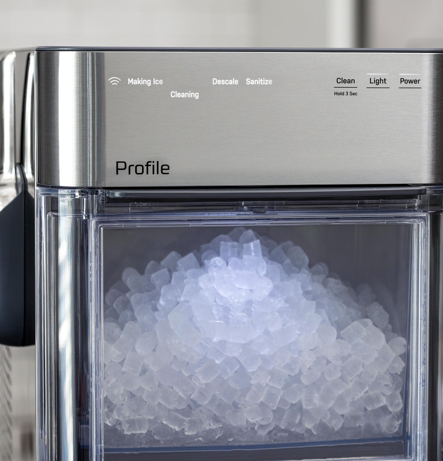 XPIO13SWSS GE Profile™ Opal™ 2.0 Ultra Nugget Ice Maker with Side Tank and Scale Inhibiting Filter