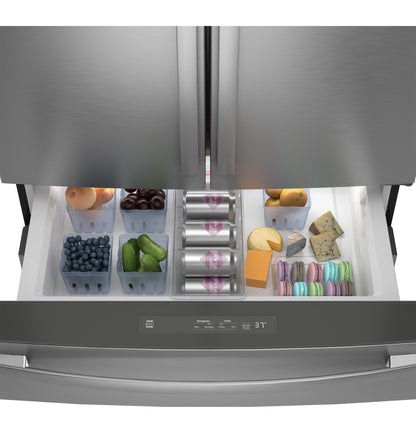 PJE23BYWFS GE Profile™ ENERGY STAR® 23.2 Cu. Ft. Smart Counter-Depth Fingerprint Resistant 4-Door French-Door Refrigerator