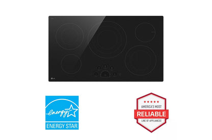 Lg LCE3610SBE 36" Radiant Cooktop, 5 Burner, Black, ENERGY STAR