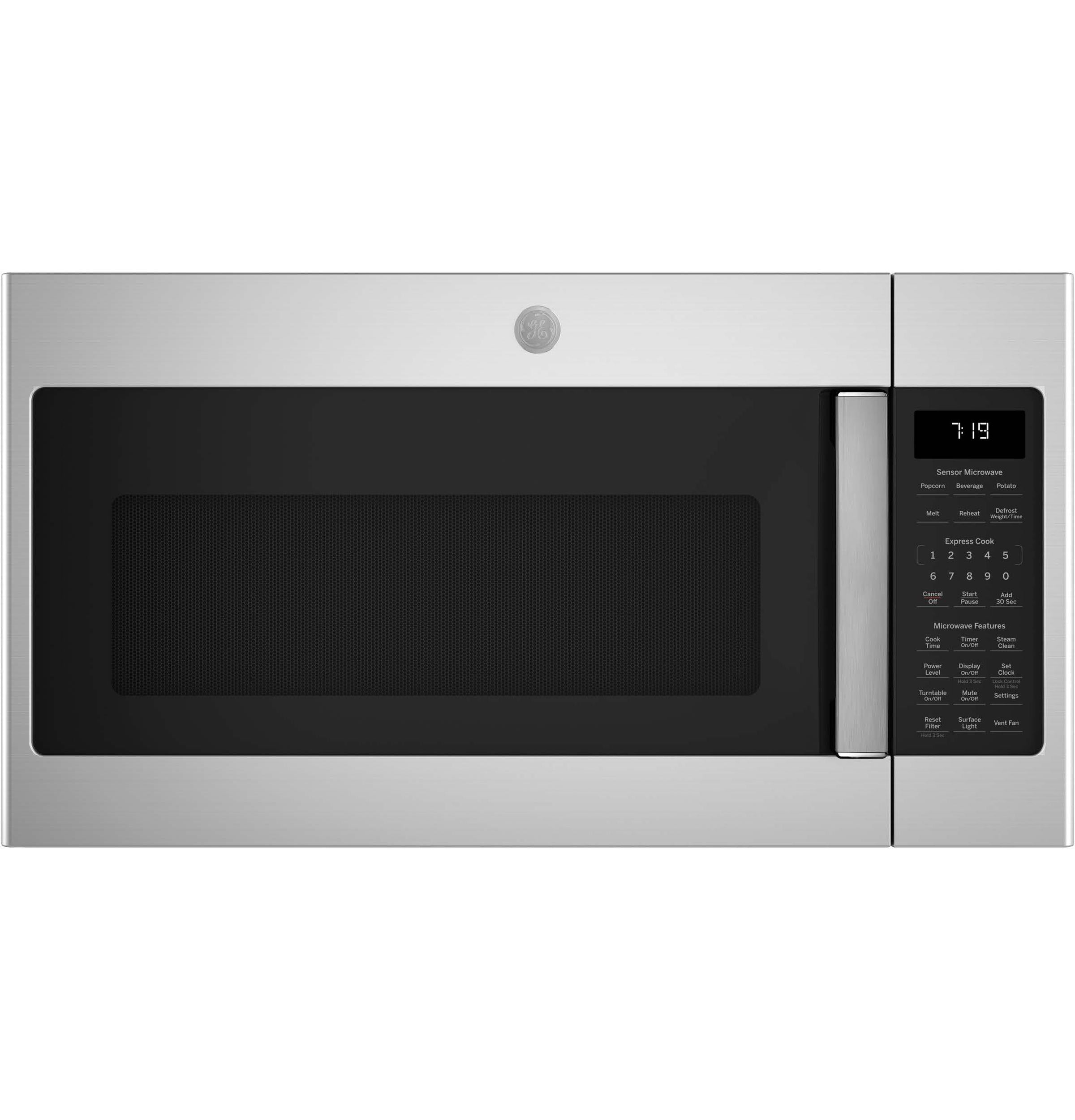 JNM7196RWSS GE® 1.9 Cu. Ft. Over-the-Range Sensor Microwave Oven with Recirculating Venting