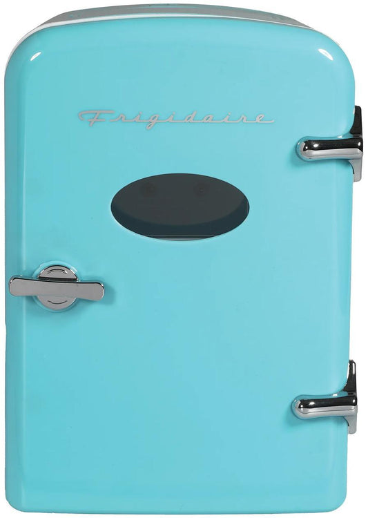 Frigidaire EFMIS229BLUE 6-Can Retro Mini Fridge Cooler - Blue
