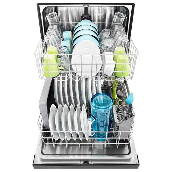 Dishwasher with Stainless Steel Interior - white