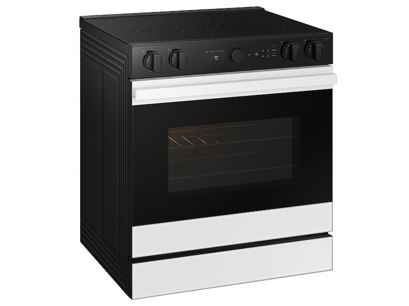 Samsung NSE6DB850012 Bespoke 6.3 cu. ft. Smart Slide-In Electric Range with Air Sous Vide & Air Fry in White Glass