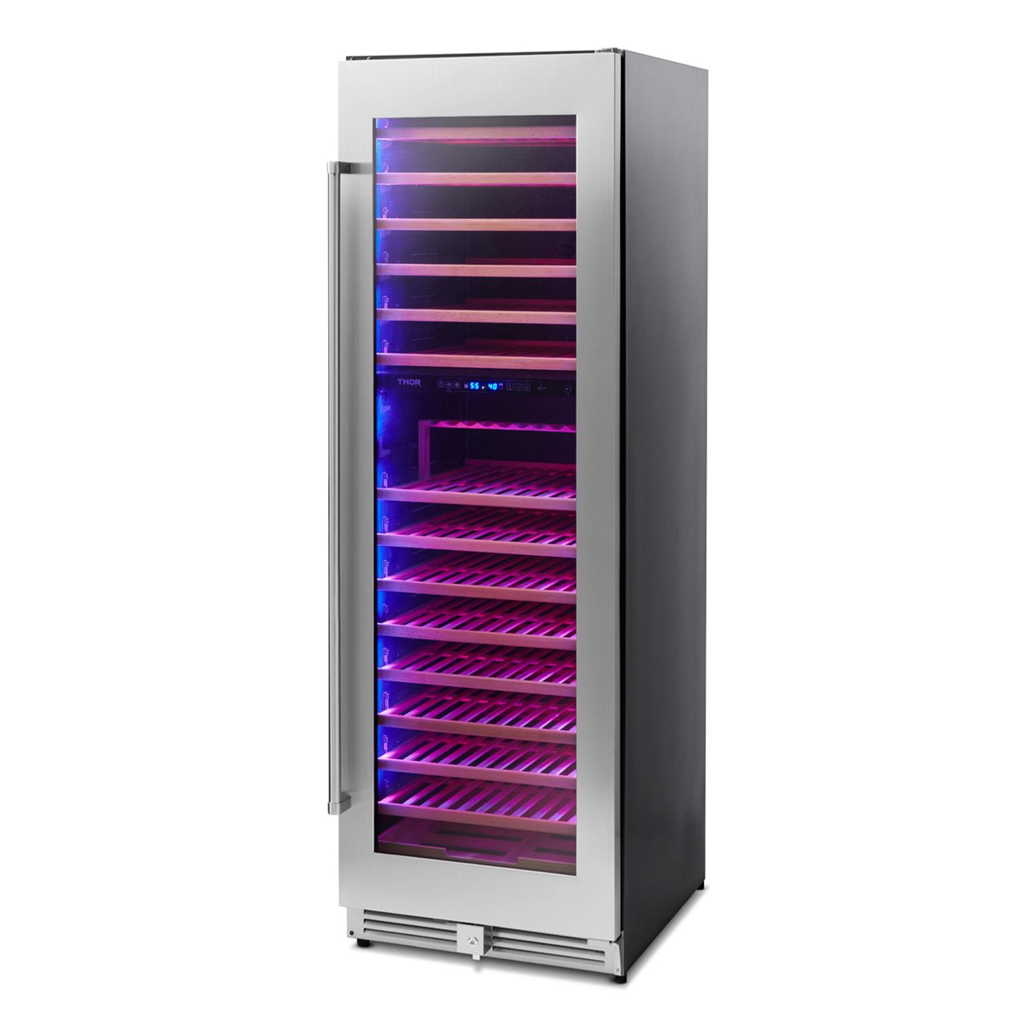 Thor Kitchen TWC2403DI 24 Inch Dual Zone Wine Cooler, 162 Wine Bottle Capacity - Model Twc2403di