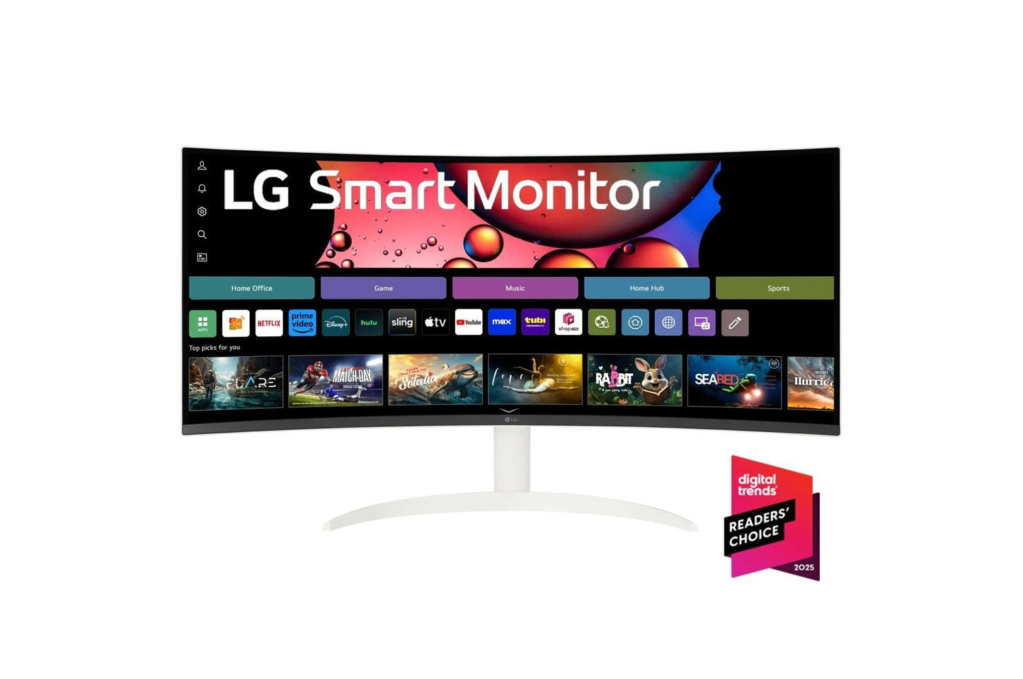 Lg 34SR63QAW 34 Inch Smart Monitor WQHD 21:9 Curved Screen 100Hz with webOS