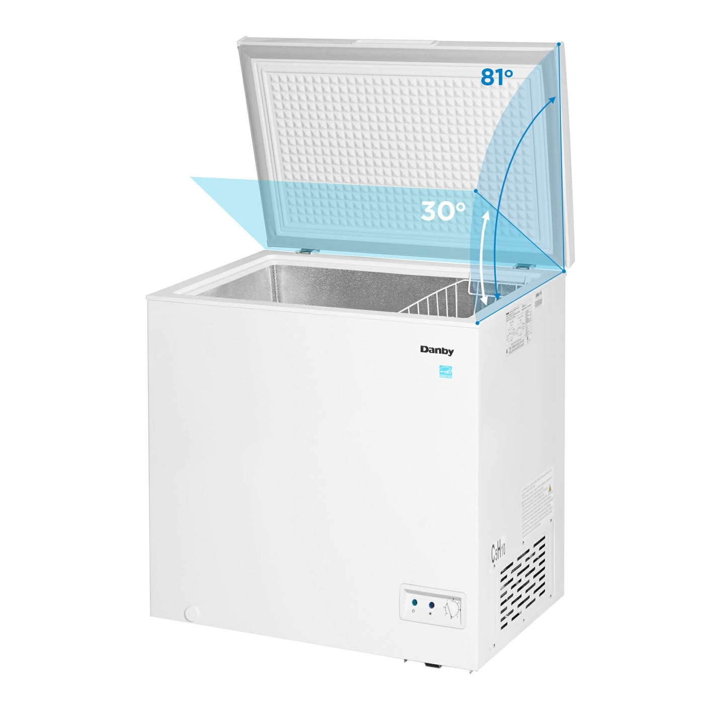 DCF070A5WDB Danby 7.0 cu. ft. Square Model Chest Freezer in White