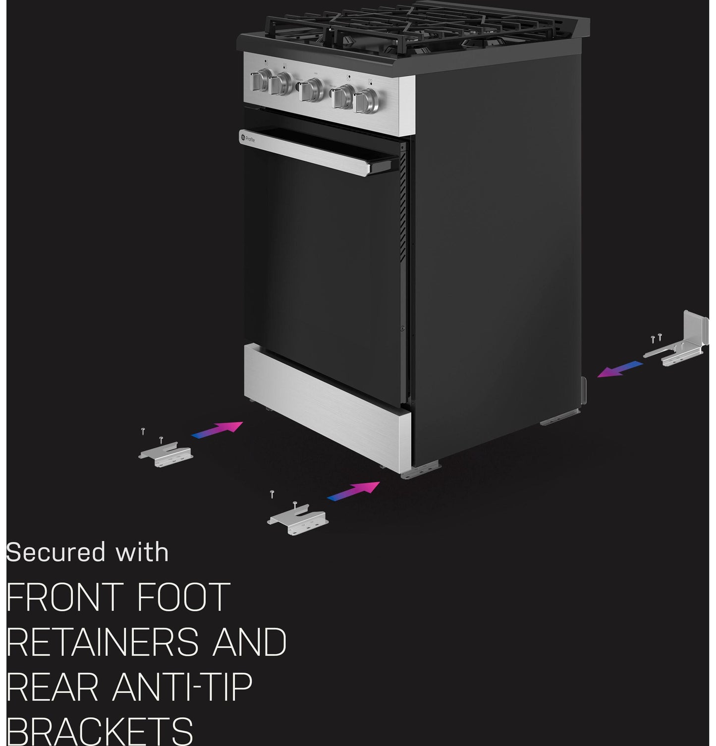 PLS624RTSS GE Profile™ 24" Free-Standing RV Gas Range