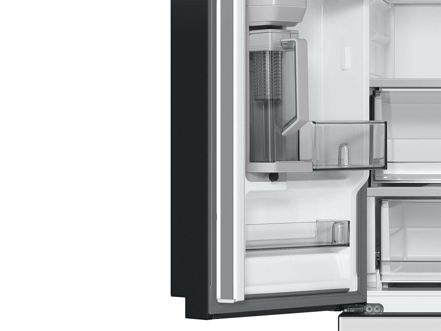 Samsung RF30BB620012 Bespoke 3-Door French Door Refrigerator 30 cu. ft. in White Glass with AutoFill Water Pitcher