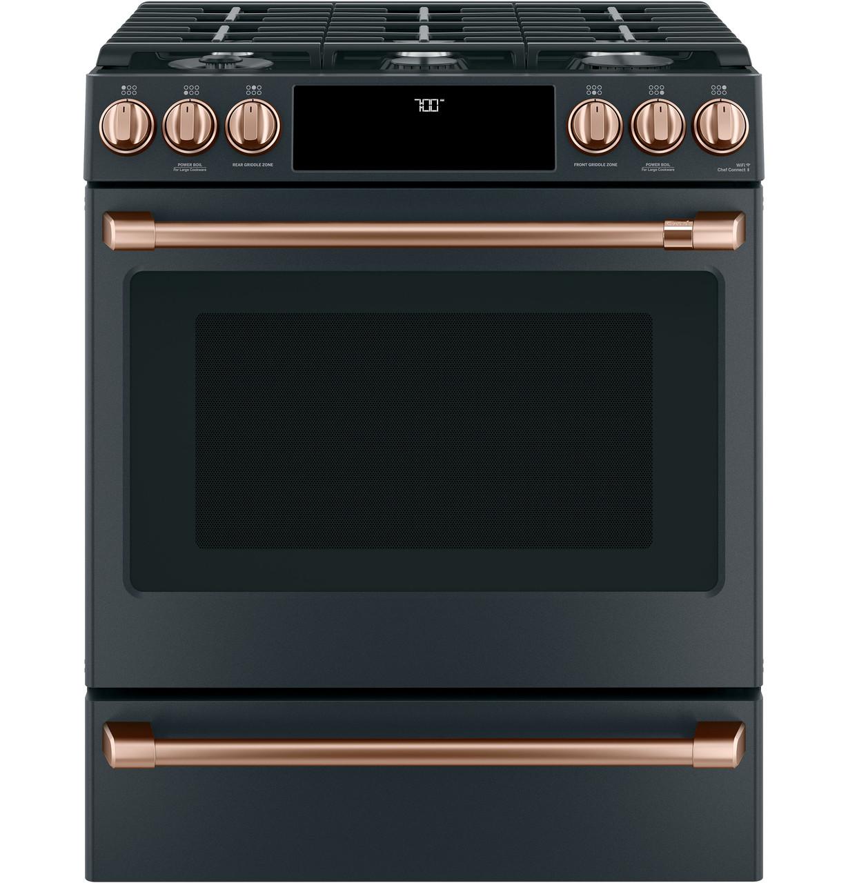 Cafe CXFCGHKPMCU CAF(EBACK)™ Front Control Gas Knobs and Handles - Brushed Copper