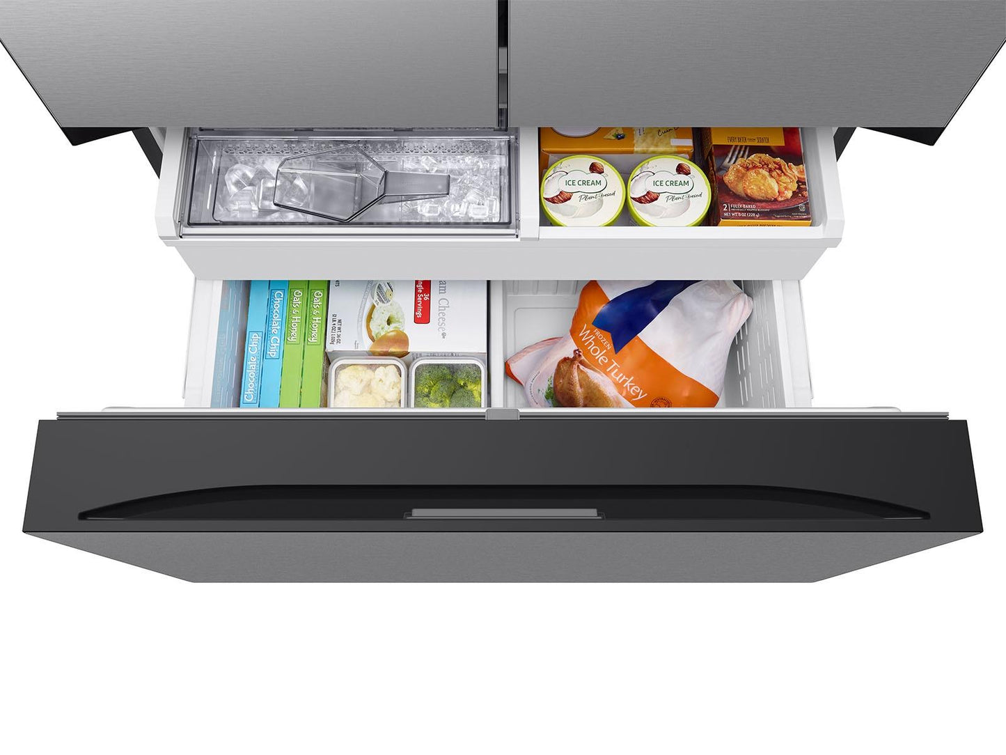 Samsung RF24BB6200QL Bespoke AI 3-Door French Door AutoFill Water Pitcher  Dual Ice Maker  24 cu.ft.