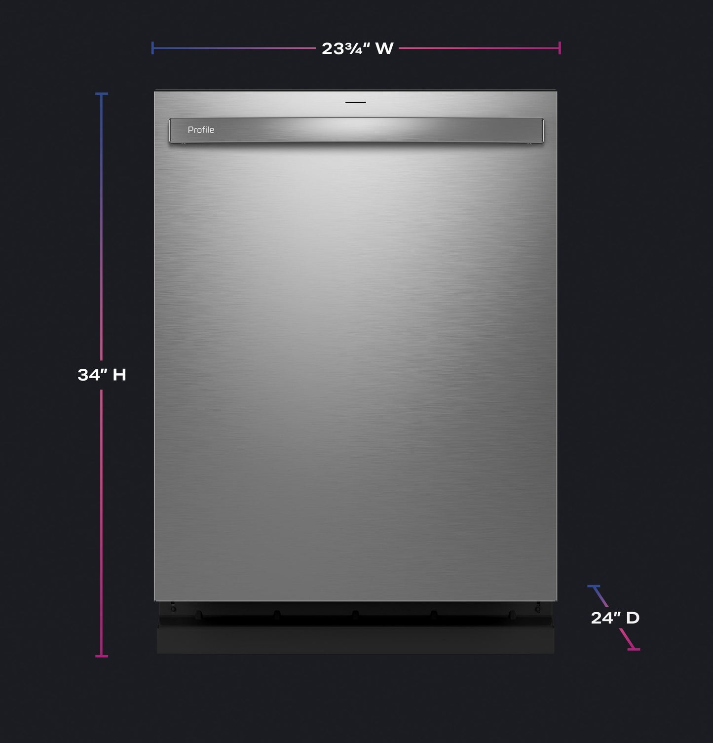 PDT715SYVFS GE Profile™ ENERGY STAR® Fingerprint Resistant Top Control Stainless Interior Dishwasher with Microban™ Antimicrobial Technology