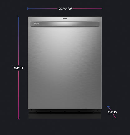 PDT715SYVFS GE Profile™ ENERGY STAR® Fingerprint Resistant Top Control Stainless Interior Dishwasher with Microban™ Antimicrobial Technology