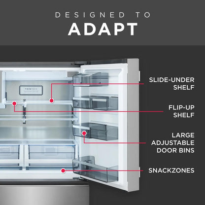 Frigidaire PRMC2290BF 22 Cu. Ft. Counter-Depth 4-Door French Door Refrigerator