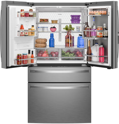 PXD22HYYFS GE Profile™ ENERGY STAR® 22.4 Cu. Ft. Smart Counter-Depth 4-Door French-Door Refrigerator with Kitchen Assistant™