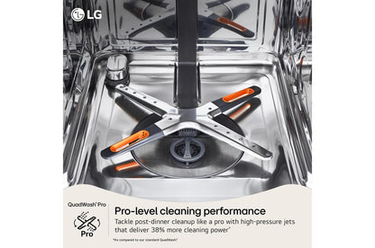Lg LDNPH753S Smart FlushFit™ Top Control Dishwasher with 1-Hour Wash & Dry, QuadWash® Pro, TrueSteam® and Dynamic Heat Dry™ w/AutoVent Dry™