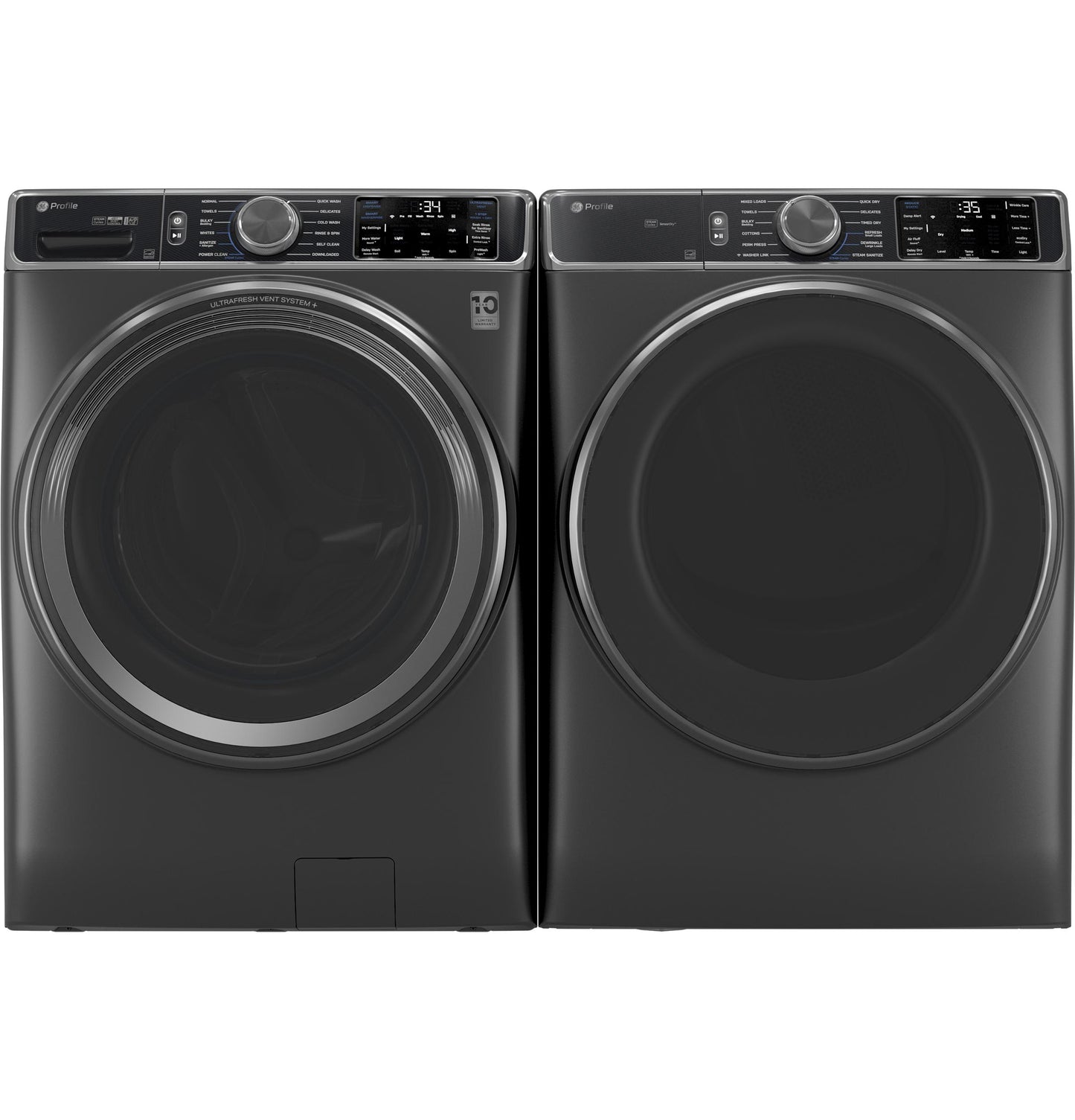 PFW955SPWDS GE Profile™ 5.5 cu. ft. Capacity Smart Front Load ENERGY STAR® Steam Washer with UltraFresh Vent System+ and Smart Wash & Smart Rinse