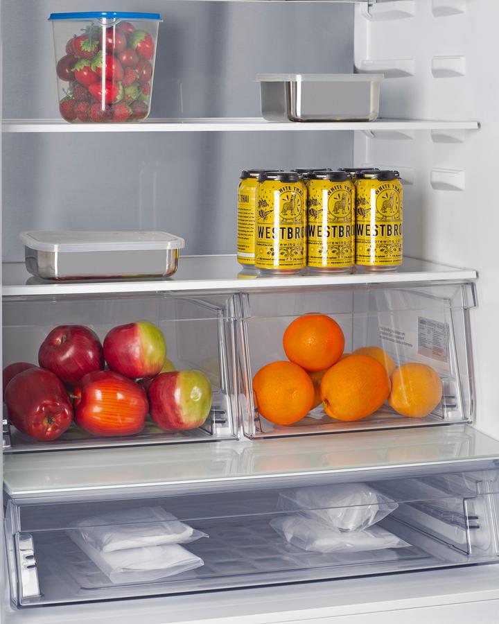 Summit FDRD175SSIM 30" Wide French Door Bottom-mount Refrigerator-freezer