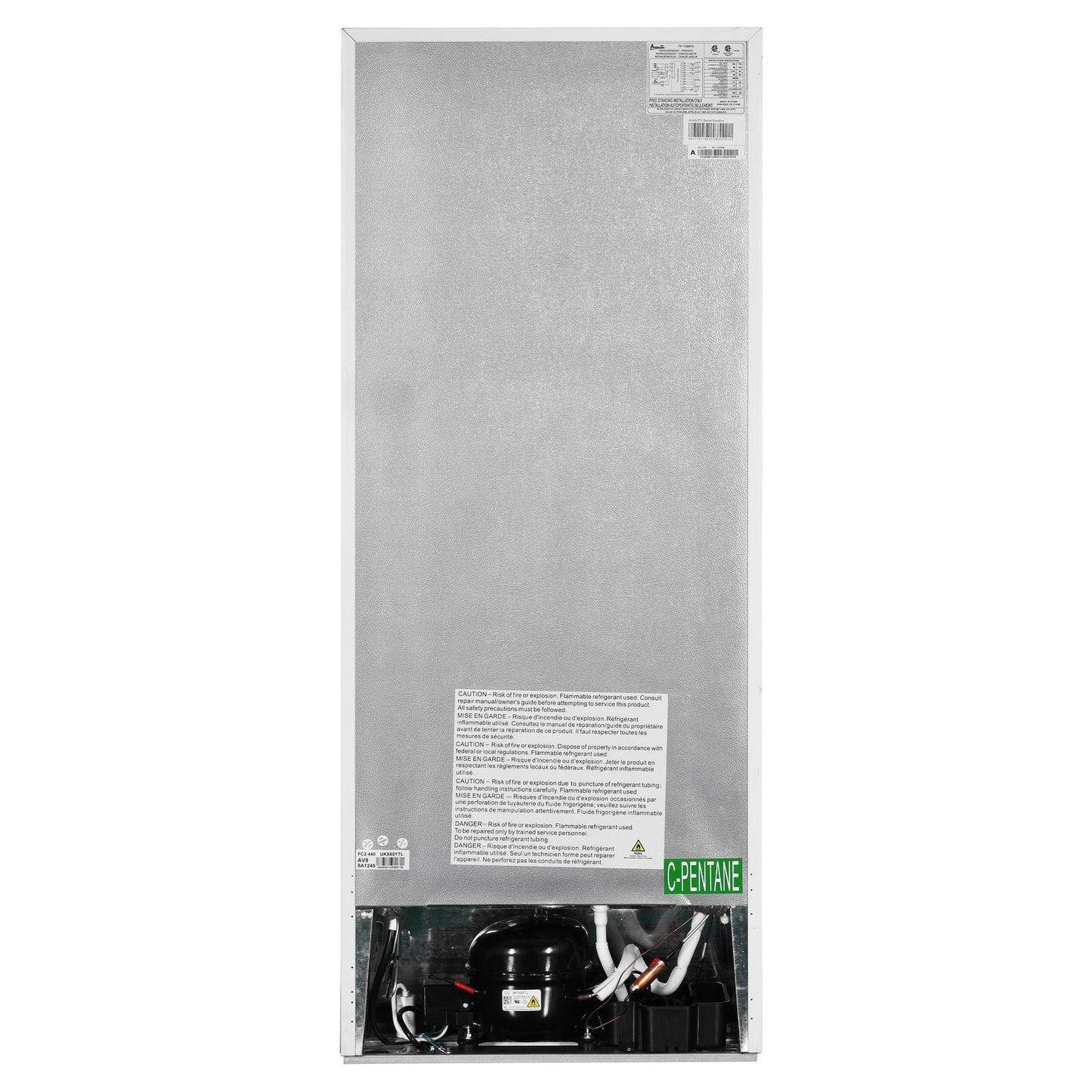FF116B0W Avanti 11.6 cu. ft. Apartment Size Refrigerator