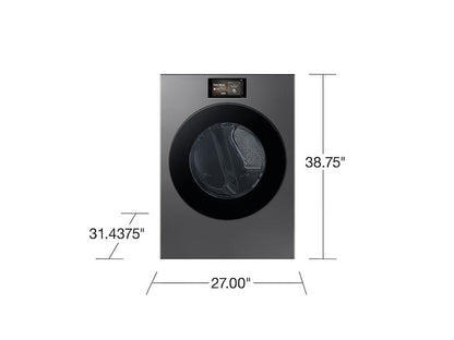 Samsung DV90F53AES 7.6 cu. ft. Bespoke AI Ultra Capacity Front Load Electric Dryer with AI Home and AI OptiDry+ in Dark Steel