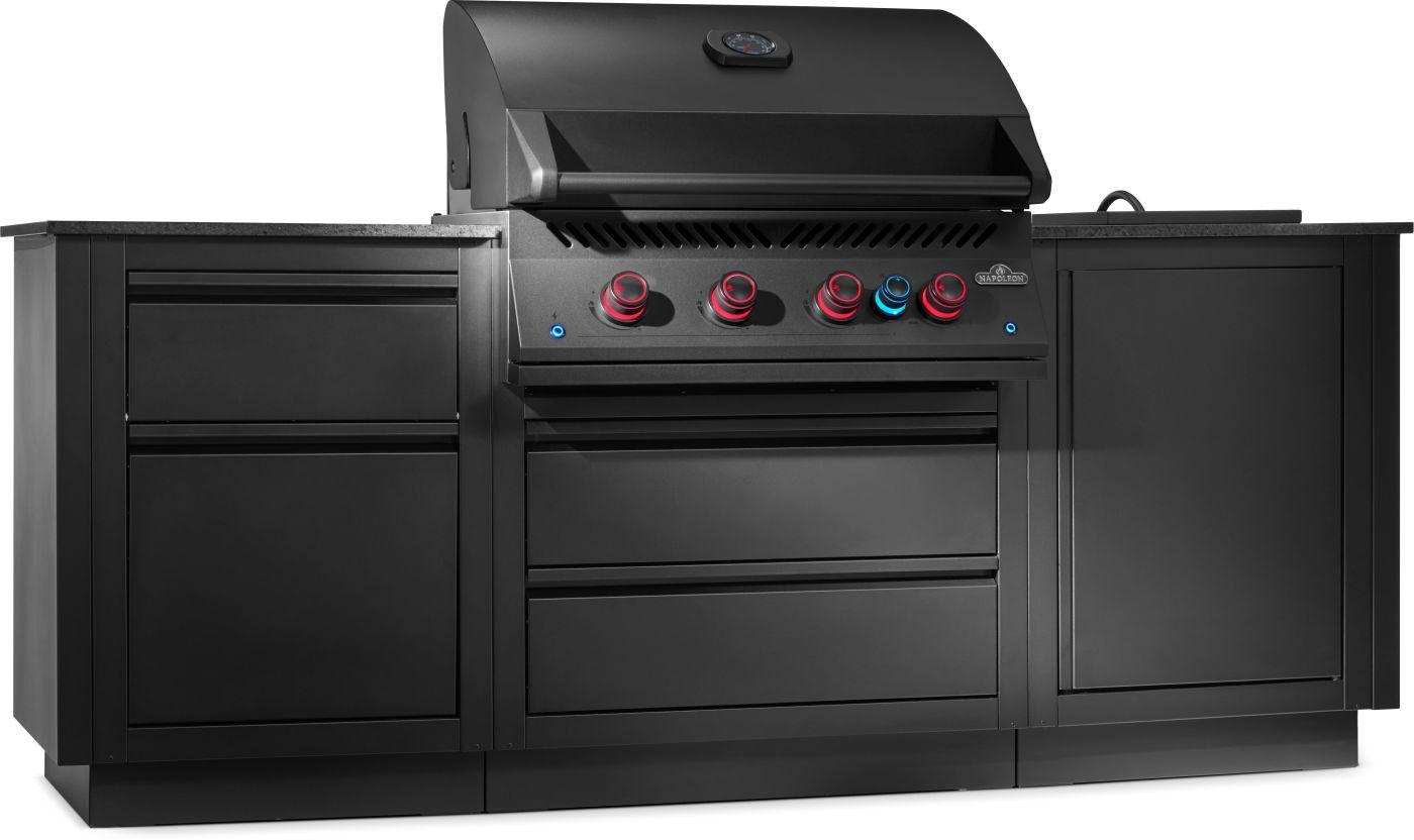 Napoleon Bbq ODK301BIG32RBPMK1 OASIS 301 Outdoor Kitchen, Built-in 700 Series 32 with Soft Close Doors , Propane, Matte/Matt Black