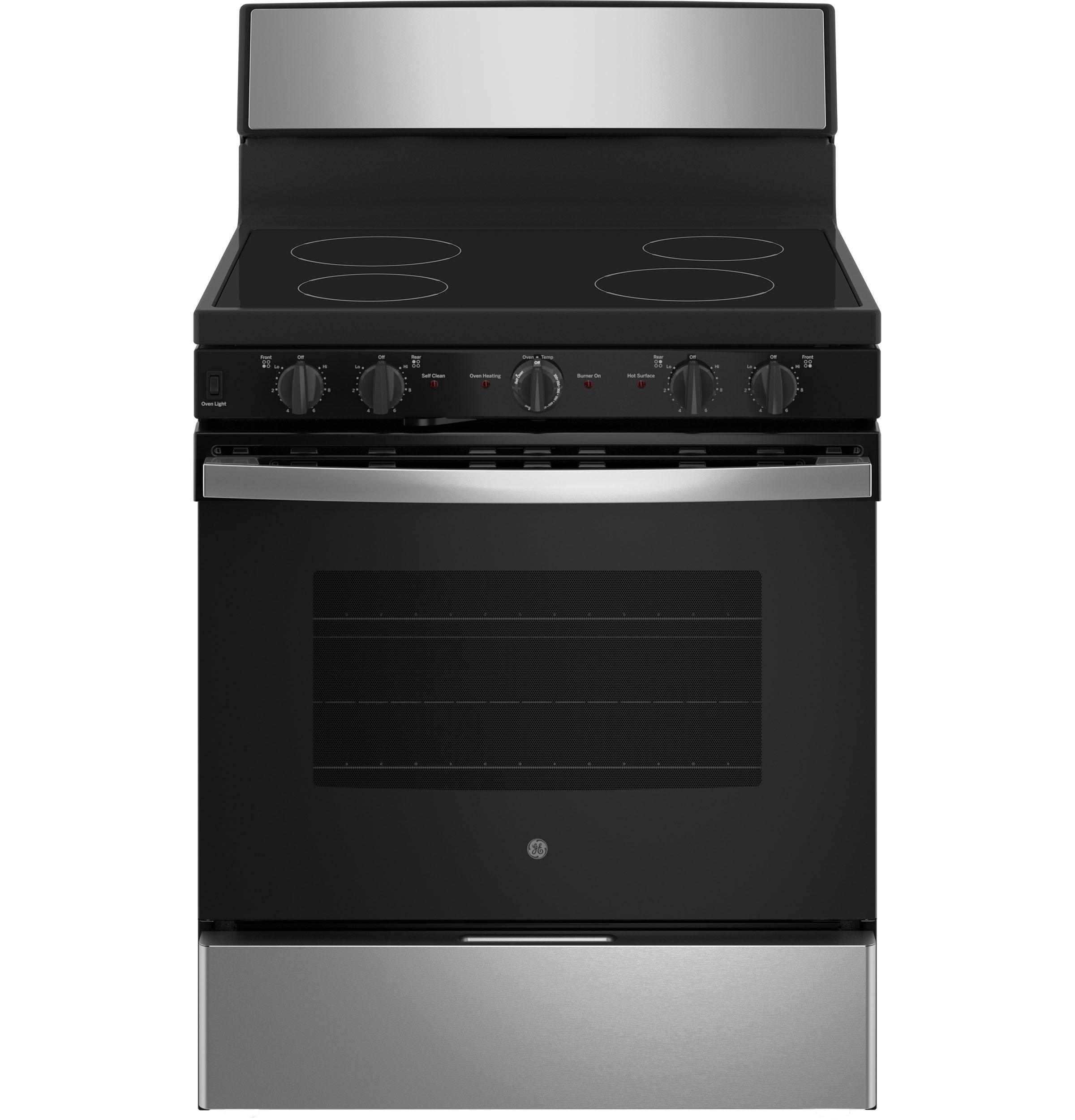 JB480SYSS GE® ENERGY STAR® 30" Free-Standing Electric Radiant Smooth Cooktop Range