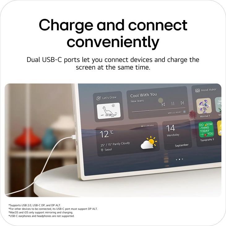 Lg 32LX6BWGAXT7SAUSALLC StanbyME 2 MAX 32 Inch Portable Smart Touch Screen with 4.5hr Battery and XT7 Bluetooth Speaker