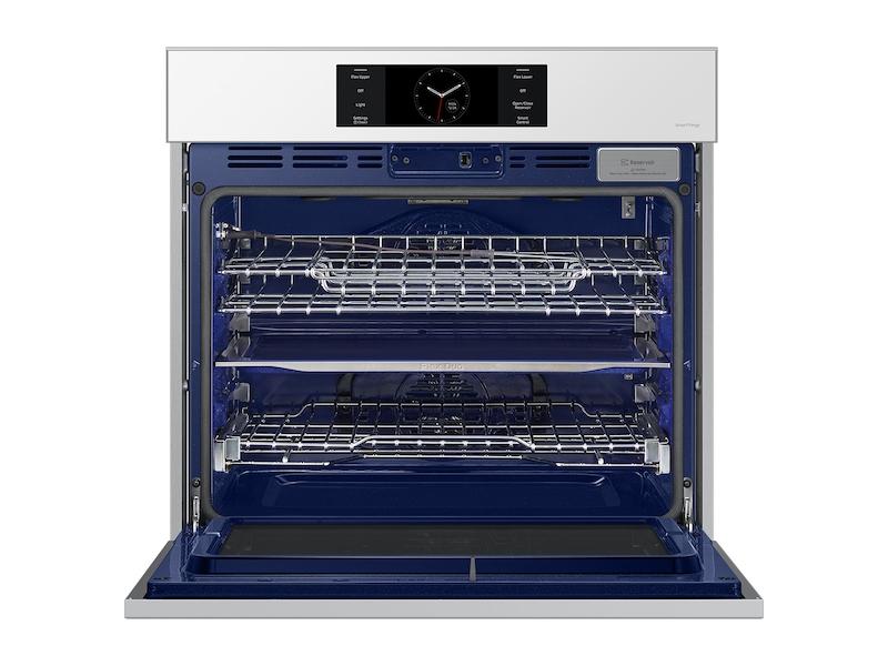 Samsung NV51CB700S12AA Bespoke 30" White Glass Single Wall Oven with AI Pro Cooking™ Camera