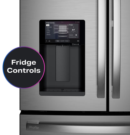 PVD28HYYFS GE Profile™ ENERGY STAR® 27.9 Cu. Ft. Smart 4-Door French-Door Refrigerator with Kitchen Assistant™