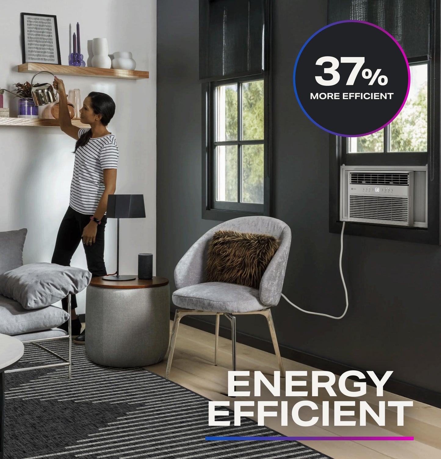 PWJV08WWF GE Profile™ 8,000 BTU Inverter Smart Ultra Quiet Window Air Conditioner for Medium Rooms up to 350 sq. ft.