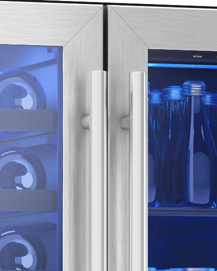 Zephyr BWB24C32AG Brisas Wine Bev Cooler, 24in UC, SS+Gls, Fr Dr, 2Z
