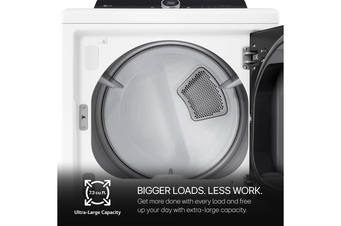 Lg DLEX8600WE 7.3 cu. ft. Ultra Large High Efficiency Electric TurboSteam™ LG EasyLoad™ Door, Wi-Fi Connectivity, White