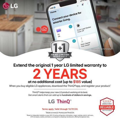 DLGX9901S LG SIGNATURE 9.0 cu. ft. Mega Capacity Smart Front Load Gas Dryer with Built-In Intelligence, TurboSteam® and Touch LCD Control