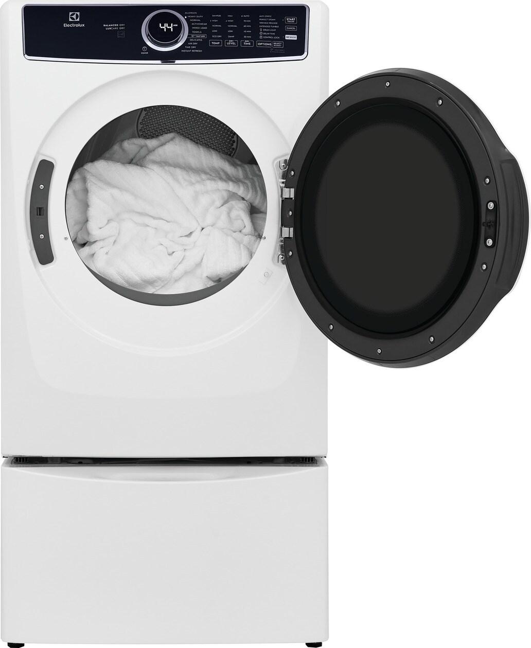 Electrolux ELFE7637AW Front Load Perfect Steam™ Electric Dryer with Balanced Dry™ and Instant Refresh - 8.0 Cu. Ft.