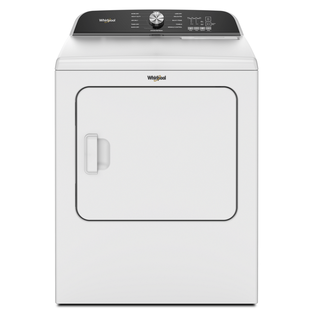 Whirlpool WGD6150PW 7.0 Cu. Ft. Whirlpool® Top Load Gas Dryer with Moisture Sensor