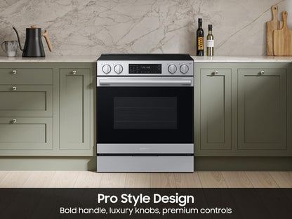 Samsung NSE80H63SR Bespoke Smart Slide-in Electric Range Pro Style Design  Air Fry Max  True Convection