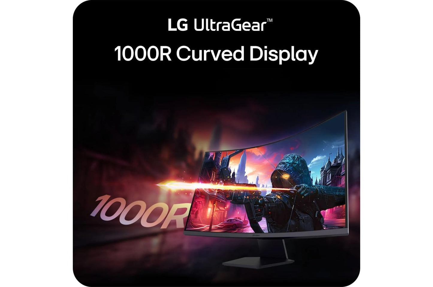 Lg 32G60WAB 32 Inch UltraGear™ QHD 180Hz 1ms AMD FreeSync™ HDR10 1000R Curved Gaming Monitor