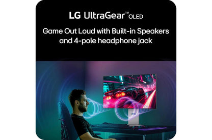 Lg 32GS95UVW 32 Inch UltraGear™ OLED Dual Mode 4K UHD 240Hz or FHD 480Hz 0.03ms G-Sync Compatible Gaming Monitor with Built In Speaker