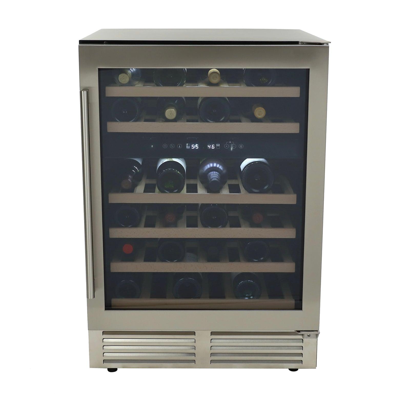 Avanti DESIGNER Series Dual-Zone Wine Cooler, 46 Bottle Capacity - Stainless Steel / 46 Bottles