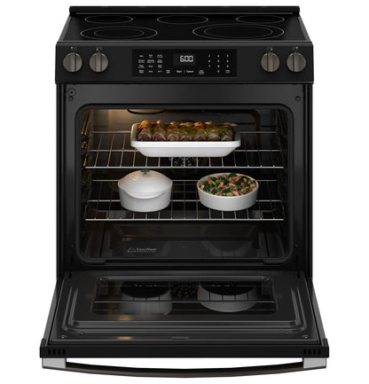 GRS600AVDS GE® ENERGY STAR® 30" Slide-In Electric Convection Range with No Preheat Air Fry and EasyWash™ Oven Tray