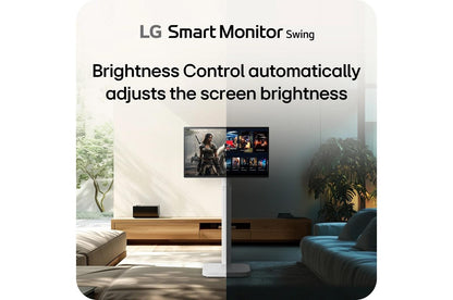 Lg 32U889SAW 32 Inch 4K UHD IPS Touchscreen Smart Monitor Swing with Rolling Stand