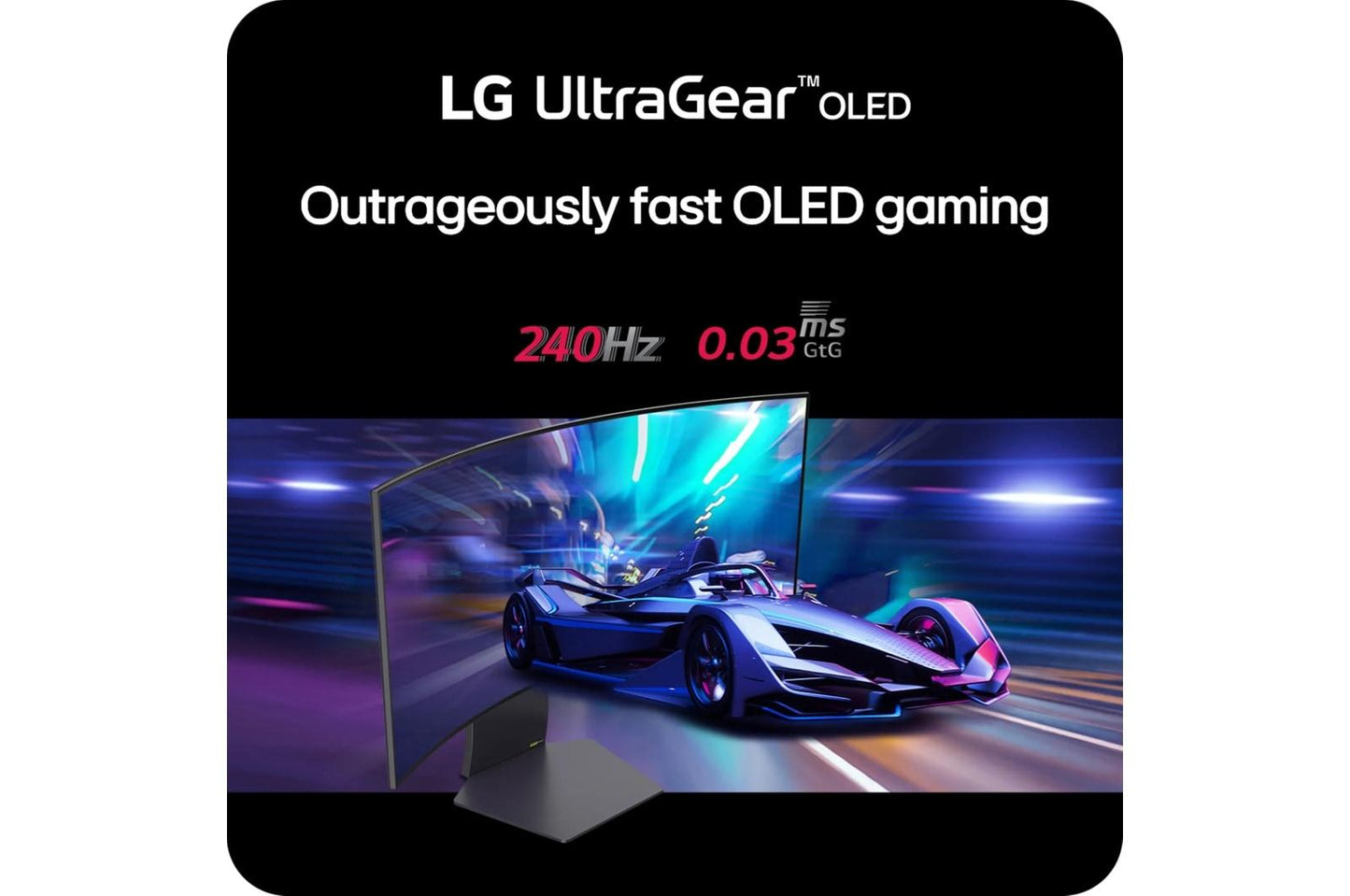 Lg 34GS95QEB 34 Inch UltraGear™ OLED WQHD 1440P 240Hz 0.03ms G-Sync Compatible 800R Curved Gaming Monitor - 34GS95QE-B