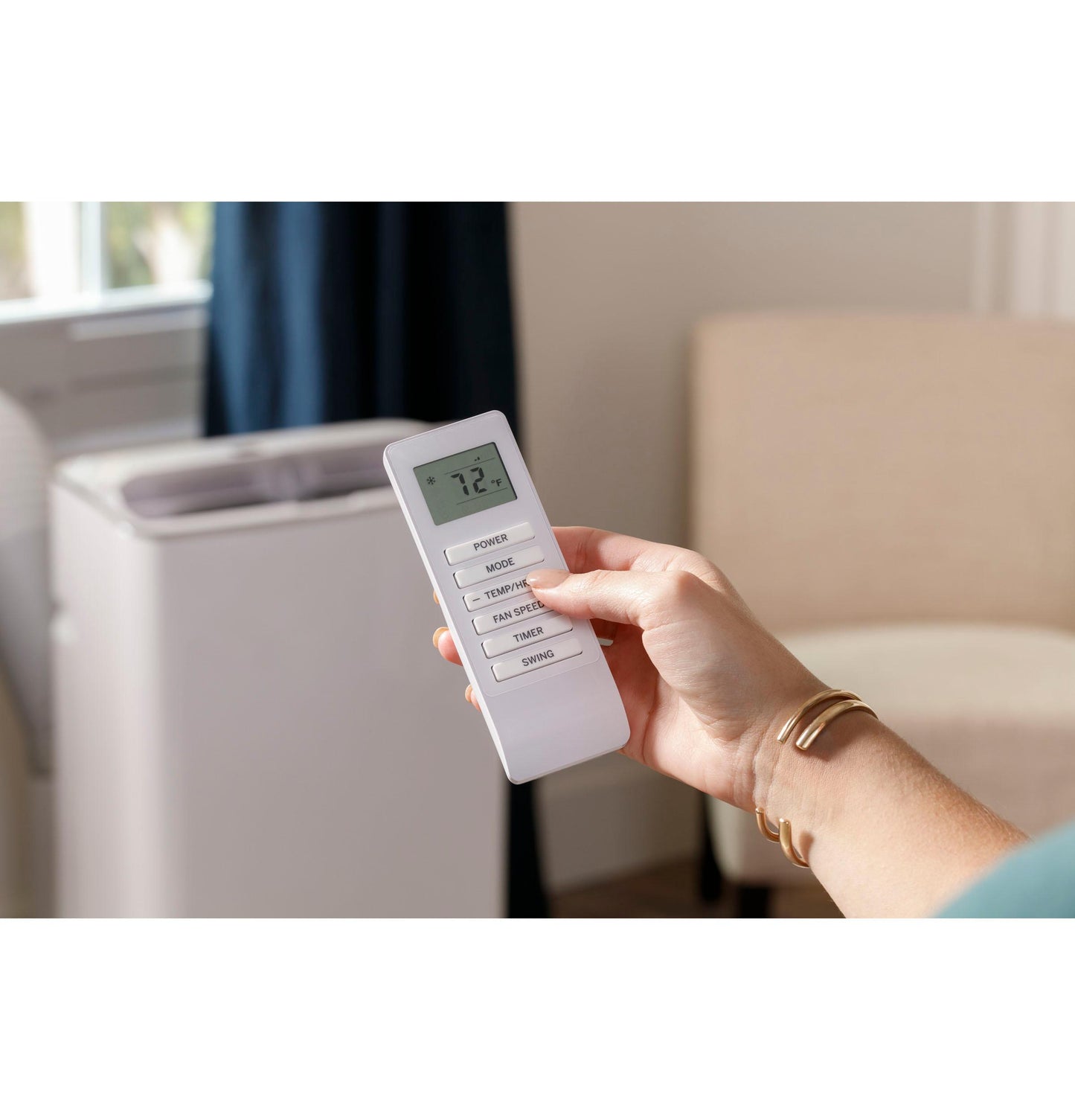 APLS10WWB GE® 10,000 BTU Class Smart Portable Air Conditioner for Medium Rooms up to 450 sq ft. (10,400 BTU DOE)